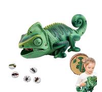 Juguete RC Chameleon - Animal de rastreo electrónico de control remoto con luces LED | Camaleón falso realista, seguro para niños, ideal como un cumpleaños con un cumpleaños, aprendiendo juguetes para