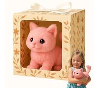 Juguete realista para gatos - Gatito robótico con inteligencia artificial, paseos, maullidos y mueve la cola - Mi gato realista, versión 2025 para alegría y calidez infinitas