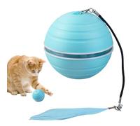Juguete recargable para gatos - Pelota automática portátil, dispositivo para mascotas rodante, accesorio eléctrico interactivo, bola móvil para gatos de raza pequeña, mediana y grande, tiempo de juego