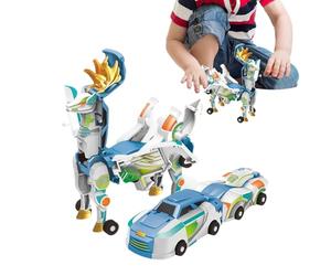 Juguete robot dinosaurio - mecánico magnético antiestrés, vehículos magnéticos de transformación, para niño y niño, apasionado, interior, exterior, casa, de cumpleaños