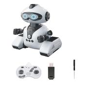 Juguete robot remoto, robot teledirigido para niños | Robots de control remoto con ojos LED para niñas - Juguete interactivo de programación de canciones de baile robótico con detección de
