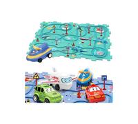 Juguete rompecabezas de pista de coches oceánica, juego de rompecabezas de pista de carreras, conjunto de actividades educativas para niños