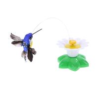 Juguete rompecabezas interactivo para gatos con forma de colibrí - Juguete eléctrico giratorio de 360°, atractivo y lindo para mascotas para gatos, perfecto para salones, clínicas veterinarias e