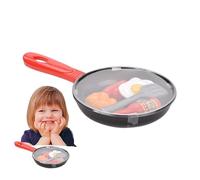 Juguete Sartén - DIY para niños Jugar a la Cocina, Finge cocinar para juego de juego con sartenes Utensilios Ollas Alimentos, Regalo educativo para niños niñas niños 3 an
