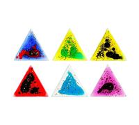 Juguete Sensorial Anti-Estrés para Niños - Juguete de Relajación de Movimiento Líquido Triangular para Niños, Alivio del Estrés y Mejora de la Concentración(6-Piece Set-1)