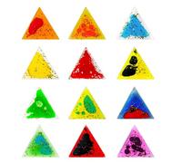 Juguete Sensorial Anti-Estrés para Niños - Juguete de Relajación de Movimiento Líquido Triangular para Niños, Alivio del Estrés y Mejora de la Concentración(12-Piece Set)