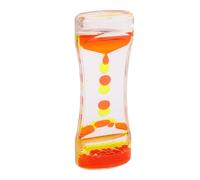 Juguete Sensorial Bubbler de Movimiento Stroftlass, Efecto Visual Fascinante del Movimiento de Líquido Bubbler para Escritorio (Rojo Amarillo)