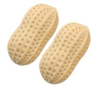 Juguete sensorial de 2 Piezas, Bola de estrés de maní Realista, Juguete Suave para apretar para Viajes en casa y Oficina