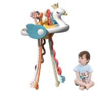 Juguete Sensorial De - Stringer De 18 Cm, Actividad Infantil Interactiva | Accesorio Portátil Para El Desarrollo De La Dentición Durante Los Viajes En Cochecito Con Elementos Texturiz