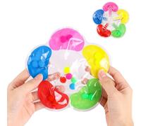 Juguete sensorial, juguete antiestrés para clasificar los colores, juguete antiestrés de pétalos, juguete Montessori Baby Squishy Sensory Tubes rellenos, juego de fidget squeezable para TDAH y autismo