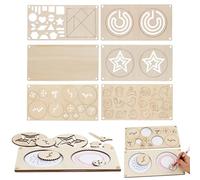 Juguete sensorial para niños pequeños, tabla de práctica de pintura de madera, tabla de seguimiento de clasificación de formas, suministros de arte de madera, juguete para niños pequeños, niñas, niños