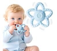 Juguete sensorial vibrador para masticar, efecto dual: juguetes de dentición para bebés de 0 a 6, 6 a 12 meses, juguetes sensoriales para niños con autismo y esenciales de viaje para niños pequeños