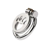 Juguete sexual ventilado jaula de castidad con mosquetones de 50mm de apertura y cierre Jaula de castidad con cerradura invisible para hombres Bondage pene y restricción (Cat's claw)