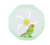Juguete silencioso para pájaros, rueda de ejercicio para loro, juguete de inteligencia para loros, rueda giratoria silenciosa para pájaros, loros, animales pequeños (verde)