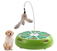 Juguete Spinner para gatos, tocadiscos para gatos, Kitten Toys Tocadiscos interactivo para gatos para trabajo autónomo, juguete inteligente para gatos mudo, juguete de ejercicio con plumas