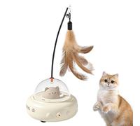 Juguete Teaser para Gatos, Juguete Interactivo Eléctrico para Gatos - Juguete de ejercicio para gatos con pluma,Varita del enigma del gato, juguetes eléctricos recargables del animal doméstico de la d