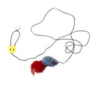 Juguete Teaser para Gatos, Teaser para Gatos | Juguetes para gatitos y ratones - Juguete de cuerda para gato, juguete colgante para gato, cuerda elástica, juguetes interactivos con plumas para gato, e