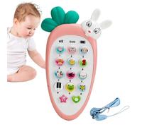 -Juguete telefónico de zanahoria - 1 pieza niños jugando aprendiendo teléfono falso ruido ligero juguete | Regalo de cumpleaños preescolar para niñas a partir de 6 meses interactivo