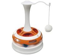 Ferplast Juguete para Gatos Tornado en Forma de Carrusel, Interactivo, 2 Bolas Incluidas, con Peluche, Combinable