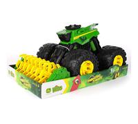 Juguete - TOMY - John Deere Monster Treads - Cosechadora con efectos sonoros y luminosos - Verde y Amarillo