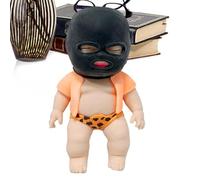 Juguete ultra suave para apretar, figura de muñeca elástica para aliviar el estrés, juguetes inquietos de 5.51 x 3.15 pulgadas con textura suave, juguete para apretar de silicona, aliviador del estrés