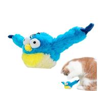 jugueteeléctrico de Peluche para Mascotas - Forma de pájaro Interactivo de 22x15 cm, juguetepara patear Gatos Recargable por USB, Animal en Movimiento de Peluche Suave | Divertido juguetede Entrena