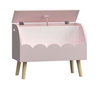 Juguetero vestnes con tapa 60x30x44 cm - rosa/blanco [en.casa]