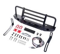 Juguetes Accesorios Compatible con TRX4 para Bronco para Defender 1/10 Accesorios De Coche Trepador Control Remoto Parachoques Delantero Metal Luz Montaje Cabrestante Ajustable