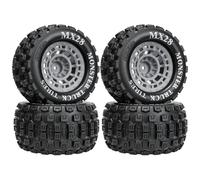 Juguetes Accesorios Para Arrma Big For Rock For Granite For Vorteks 3S For Traxxas For Rustler 1/10 4 Uds Neumáticos 2,8 Pulgadas Con Hexagonal 12mm Piezas Camiones RC(Gray)