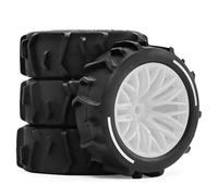 Juguetes Accesorios Para Arrma Para Typhon Para Grom 1/14 4Piezas 72Mm Neumático Para Arena RC Coche Short Course Camión Piezas Actualización Accesorios(White2)