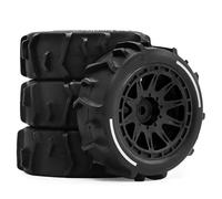Juguetes Accesorios Para Arrma Para Typhon Para Grom Para Typhon 1/14 Para Excavación Para Arena Pequeña Neumáticos Playa Nieve Control Remoto Piezas Mejora Coche Accesorios(Black)
