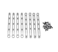 Juguetes Accesorios Para MN Para MN128 LC79 Para MN78 Para MN168 1/12 Metal Barra Fijación Del Chasis Enlace Mejora 8 Piezas Piezas Coche RC(Silver)