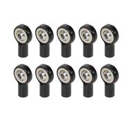 Juguetes Accesorios Para Modelos Barcos Aviones Camiones RC 10 Piezas Soporte Cabeza Esférica Rótula Barra Enlace M2.5 Piezas Coches Control Remoto(Black)