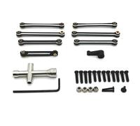 Juguetes Accesorios Para RIaarIo XDKJ-001 XDKJ-006 AM-X12 Para JJRC C8803 Varilla Enlace Metal Brazo Servo Modelo RC Reparación Actualización Coche Piezas Modificadas(Black)