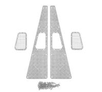 Juguetes Accesorios Para Traxxas Para TRX4 Para Defender 1/10 Placa Antideslizante De Metal Rejilla Entrada RC Crawler Mejora Reparación Modificar Accesorios Piezas(Silver)