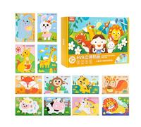 Juguetes adhesivos EVA de dibujos animados, pegatinas de espuma EVA - Kit de pegatinas portátiles de 12 piezas - Actividades de aprendizaje en edad preescolar, pegatinas de dibujos animados con