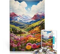 Juguetes adictivos Que desafían la Inteligencia Cerebral Arte de Las montañas de Primavera Rompecabezas de 1000 Piezas para Adultos 38x52cm Apto para Parejas