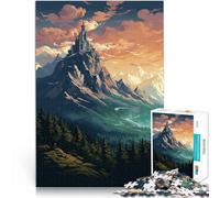 Juguetes adictivos Que desafían la Inteligencia Cerebral Arte de montaña Puzzles de 1000 Piezas para Adolescentes 26x38cm Gran Regalo para Mayores de 14 años