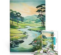 Juguetes adictivos Que desafían la Inteligencia Cerebral Arte de Paisaje fluvial Rompecabezas de 1000 Piezas para Adultos 38x52cm decoración de Pared