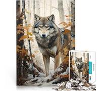 Juguetes adictivos Que desafían la Inteligencia Cerebral Arte del Lobo Rompecabezas para Adultos de 1000 Piezas 50x75cm Gran Regalo para Mayores de 14 años