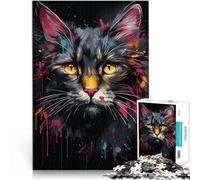 Juguetes adictivos Que desafían la Inteligencia Cerebral Gato~ Rompecabezas para Adultos 1000 Piezas 26x38cm Decoración del hogar Apto para Mayores de 14 años.