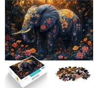 Juguetes adictivos Que desafían la Inteligencia Cerebral Pintura Abstracta Elefante Puzzles de 1000 Piezas para Adolescentes 38x52cm decoración de Pared