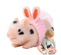 Juguetes animales para niños pequeños, juego de animales - Piglets realistas de silicona suave Toy - Accesorios para enfermería para niños, rellenos divertidos de calcetines navideños, decoración dive
