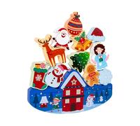 Juguetes Apilables De Madera para Niños - Juguete De Equilibrio De Bloques De Construcción Apilables De Navidad | Bloques De Construcción Creativos para El Hogar, Al Aire Libre, Escuela