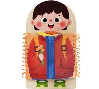 Juguetes apilables para enchufar, tablas para aprender a vestir, práctica educativa para atar zapatos para niños, aprender a abotonar, hebilla, cremallera, broche, juguetes Montessori de múltiples ca