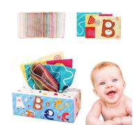 Juguetes arrugados para bebés - Multifunctional Easy Cleanness Indoor , de pañuelos, exploración sensorial , con Tejido | Multipurpose Outdoor Utility
