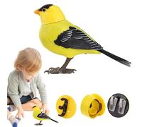 Juguetes artificiales de pájaro, juguete interactivo eléctrico con luz y control de voz, vivid artificial luz y control de voz, realistas, decoración exterior para niños, suministros para
