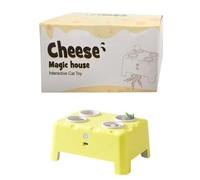 Juguetes Automáticos Para Gatos: Juego Cerebral Inteligente Con Chirrido De 18,9 X 14,7 X 8,7 Cm, Juguete Eléctrico Para Gatos Para Enriquecimiento Mental, Comportamiento De Búsqueda De Alimento, Entr