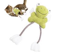 Juguetes Blandos para Perros, enriquecimiento con Forma de Rana con chirriante - chirriante de Peluche | para Cachorros, dentición, masticación, Limpieza de Dientes y Entrenamiento cognitivo
