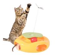 Juguetes Cat Automatic - Spinner De Teaser Interactivo, Dispositivo De Aleteo Eléctrico | Accesorios De Ejercicios Coloridos, Suministros De Juego De Gatito Activo, Para Sala De Estar, Balcón, Parque,